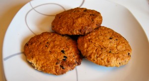chocolate-oat cookies