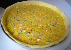 quiche just before baking
