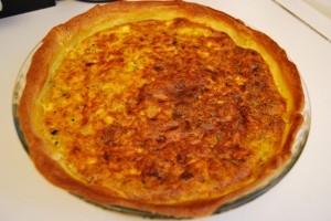 vegetable-ham quiche