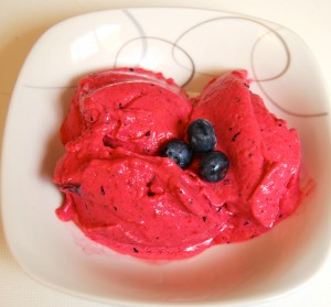 raspberry-blueberry ice cream