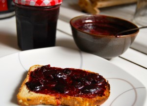 black-cherry chocolate jam
