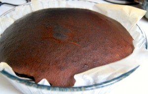 baked chocolate cake 