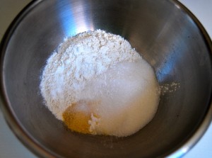 mix flour with sugar
