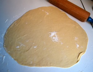 dough rolled out