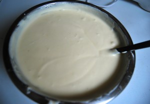 white chocolate mousse