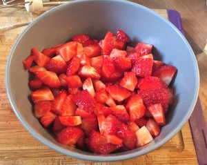 strawberries in pieces