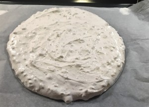 meringue on baking paper